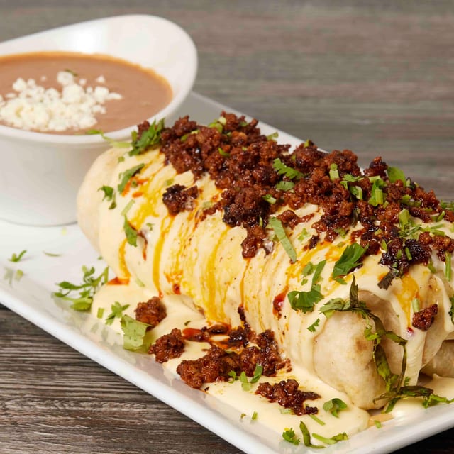 Chori-Pollo Burrito.