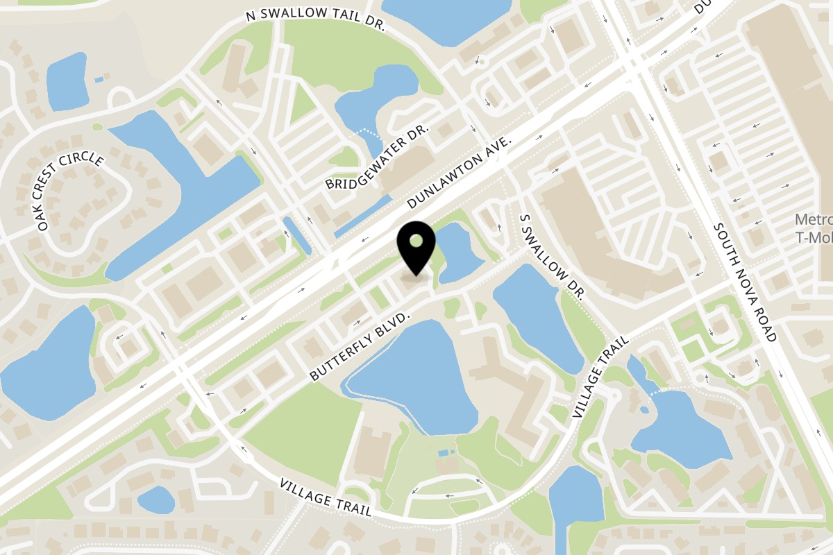 Map showing the location of Dahlia on 1078 Dunlawton Ave in Port Orange